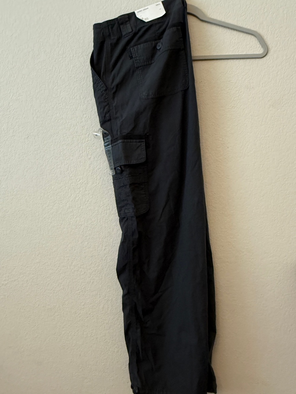 American Eagle Outfitters Black Cargo Pants Baggy Jogger Stretch